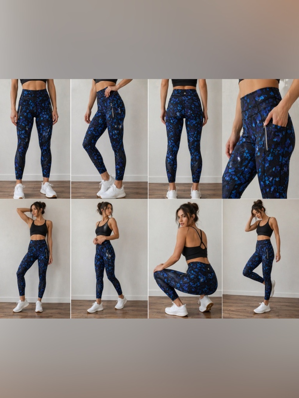 Lululemon Fast and Free High Rise Tight Blue Camo Print 5 Pocket Sz 6 - Picture 8 of 15